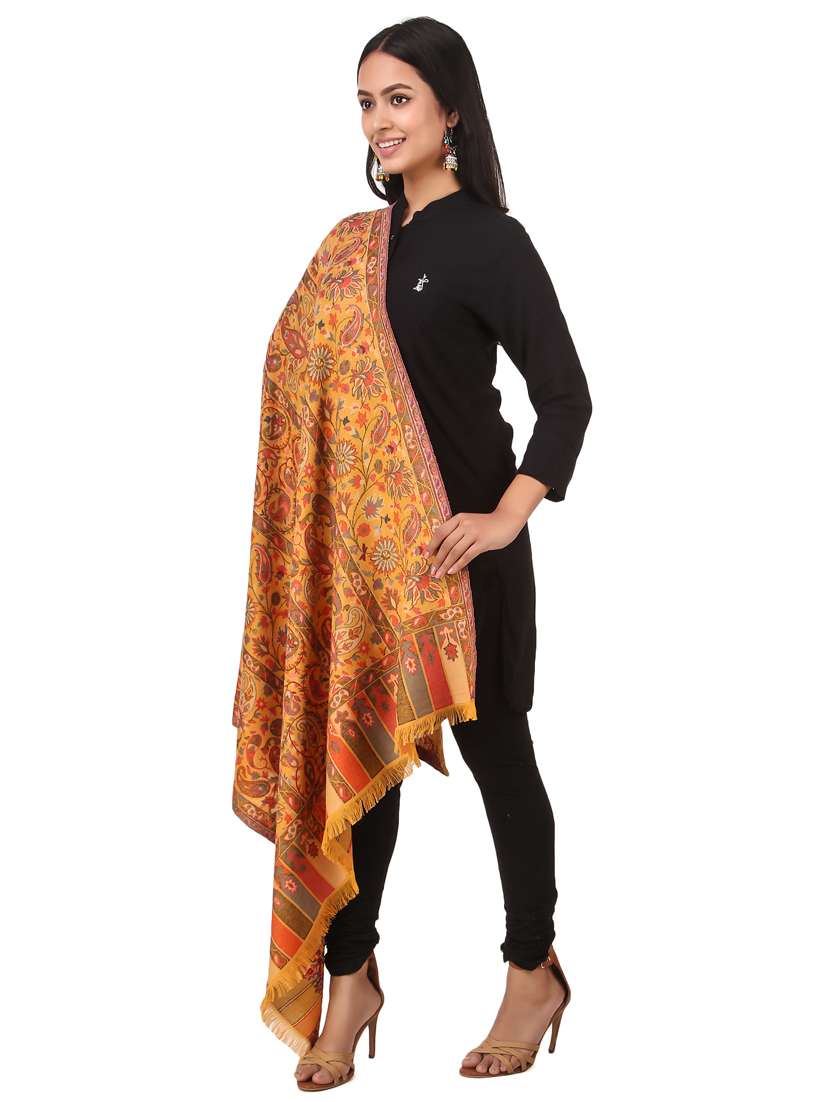 yellow wool shawl - 17596077 -  Standard Image - 1