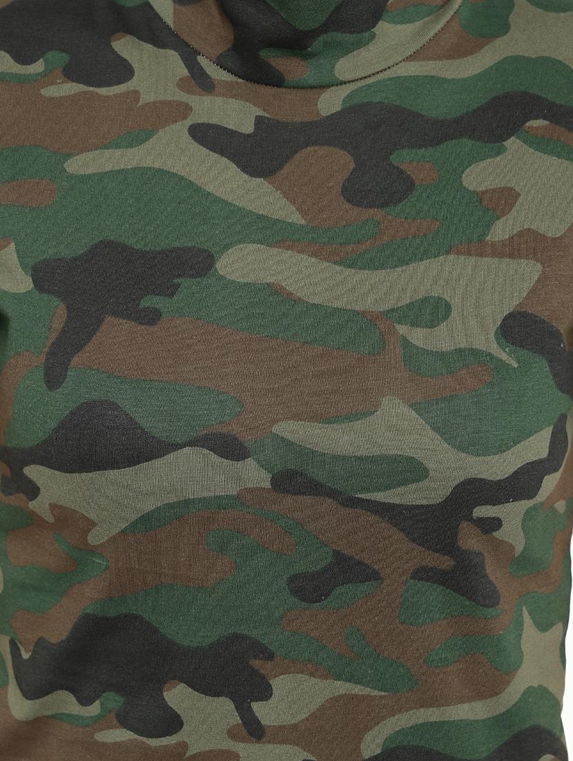 cold shoulder camouflage top - 17596231 - Standard Image - 6
