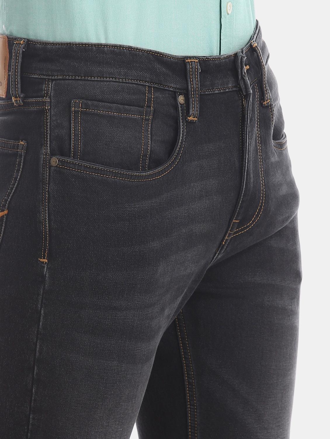 blue stone washed denim jeans - 17597807 - Standard Image - 4
