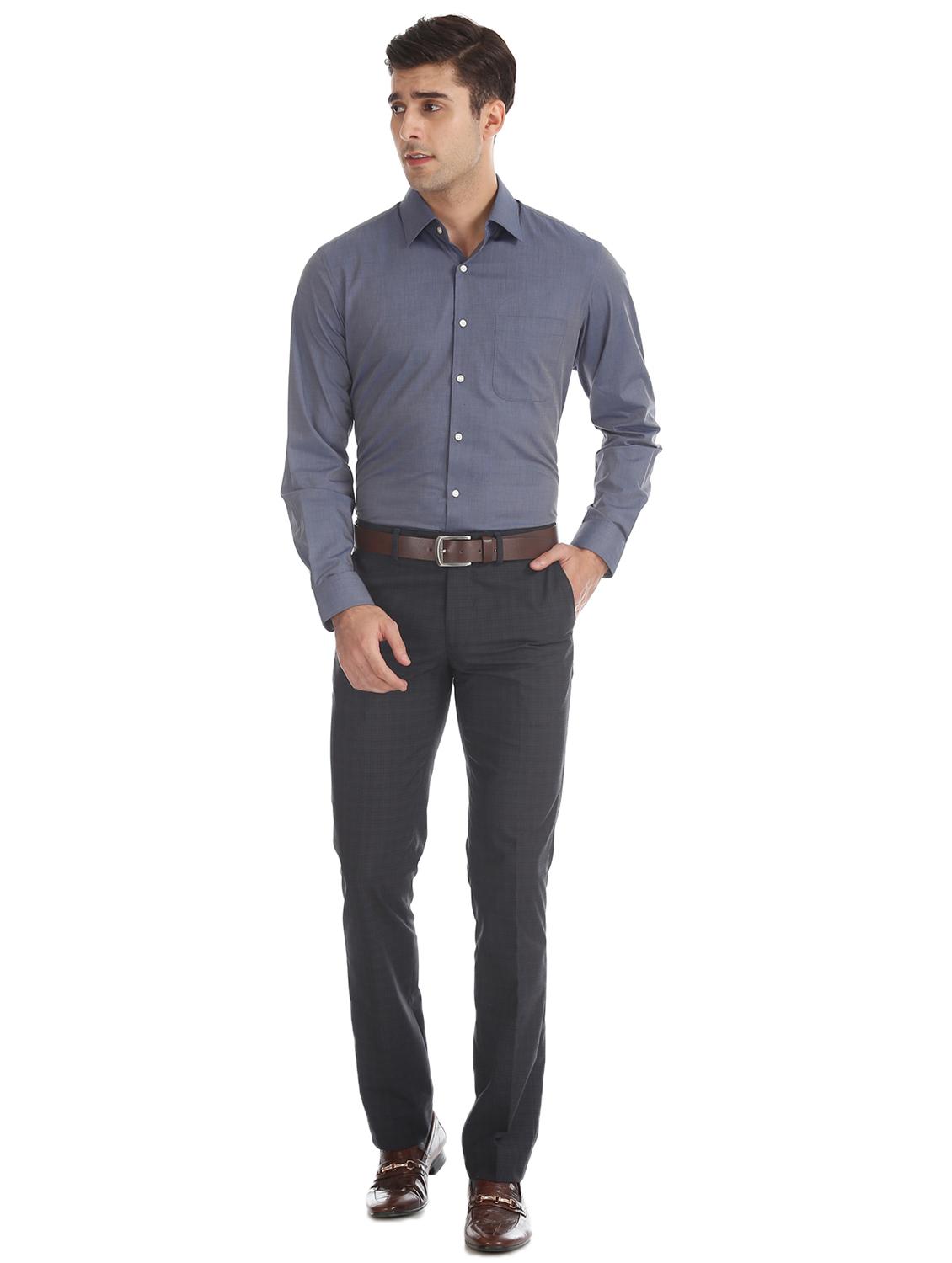 grey striped formal shirt - 17598114 - Standard Image - 4