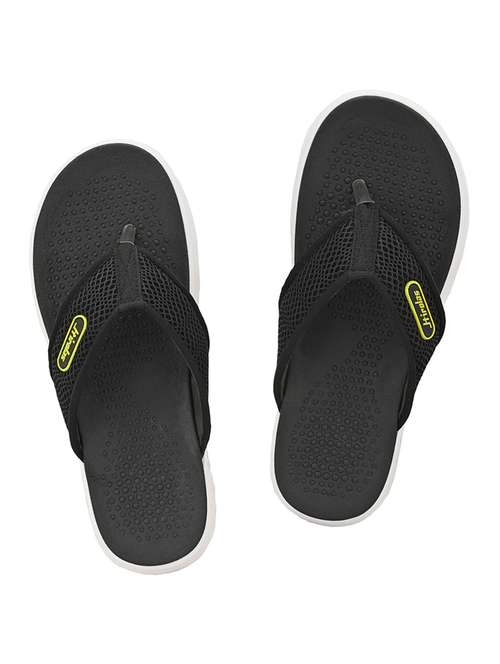 black fabric slip on slippers - 17599491 -  Standard Image - 0