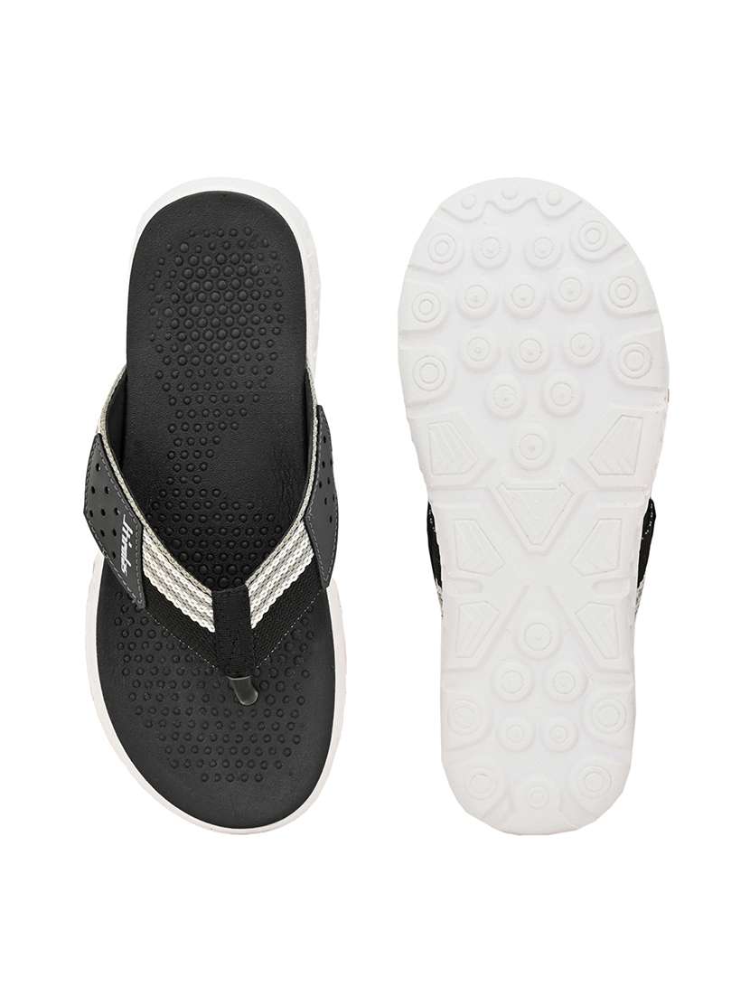 grey fabric slip on slippers - 17599494 -  Standard Image - 4