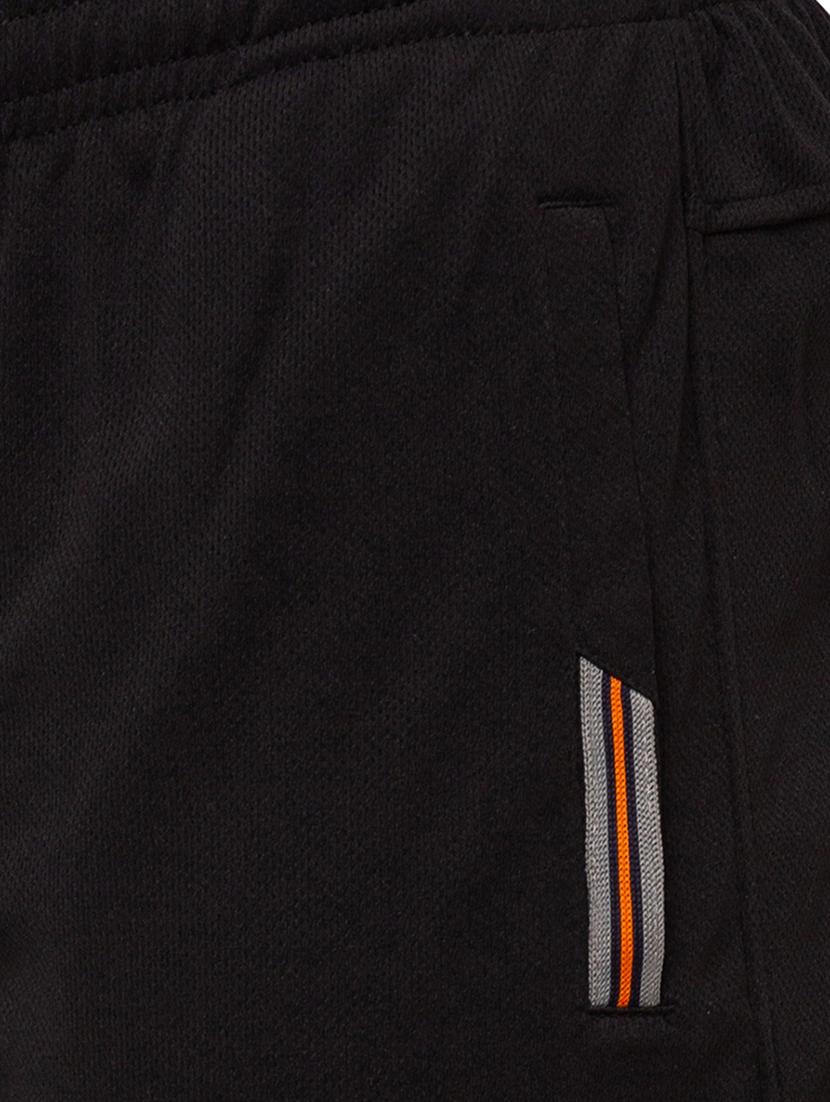 black solid full length track pant - 17599522 - Standard Image - 4