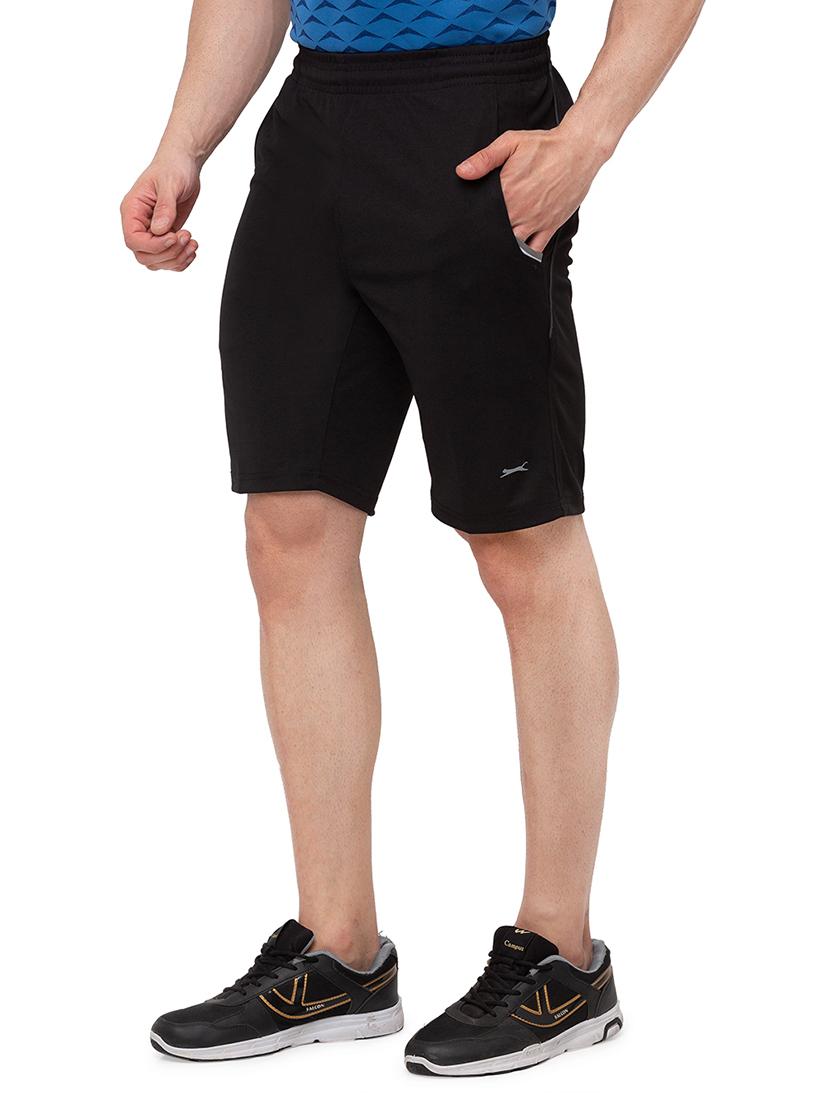 black solid shorts - 17599531 - Standard Image - 1