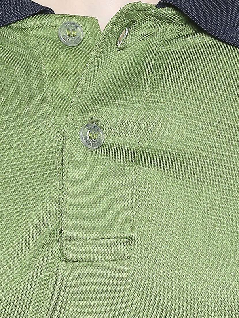 green color block polo t-shirt - 17599537 -  Standard Image - 4