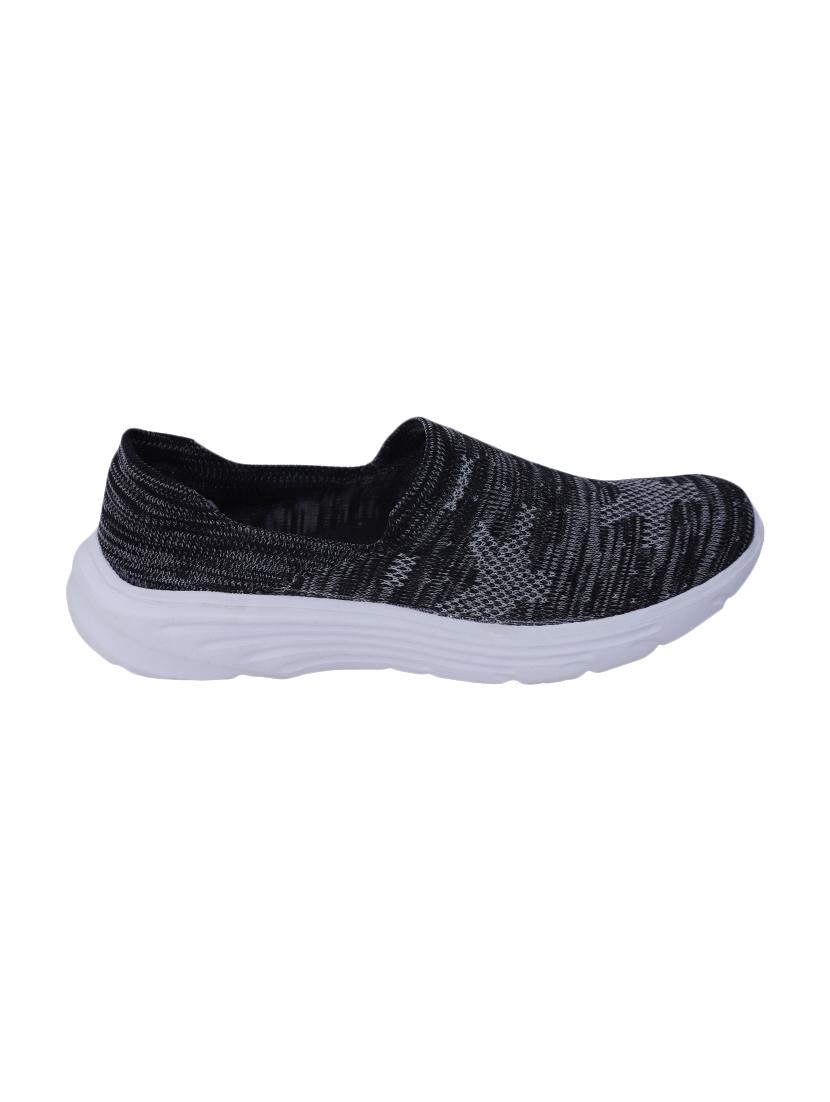 black canvas slip on casual shoes - 17599643 - Standard Image - 1