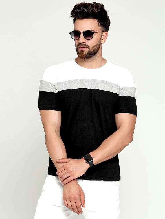 black color block t-shirt