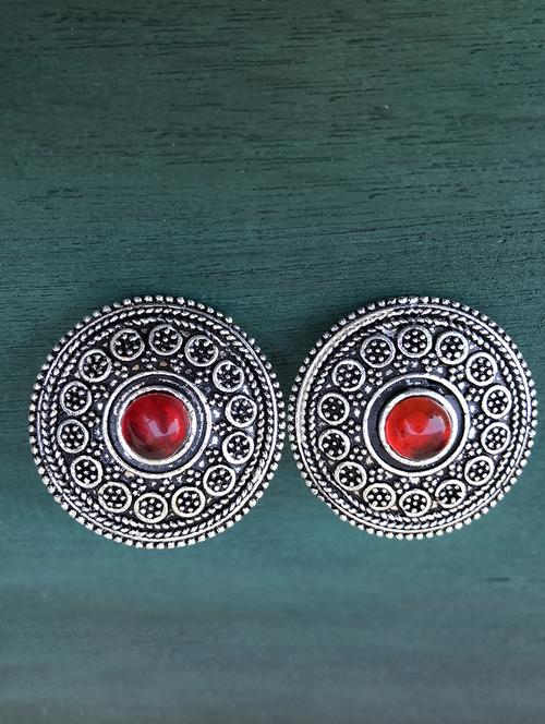 silver metal studs earring - 17603320 -  Standard Image - 0