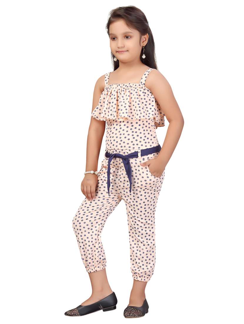 orange cotton blend full length jumpsuit - 17603388 - Standard Image - 1