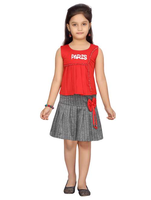red cotton blend skirt top twin sets  - 17603392 -  Standard Image - 0