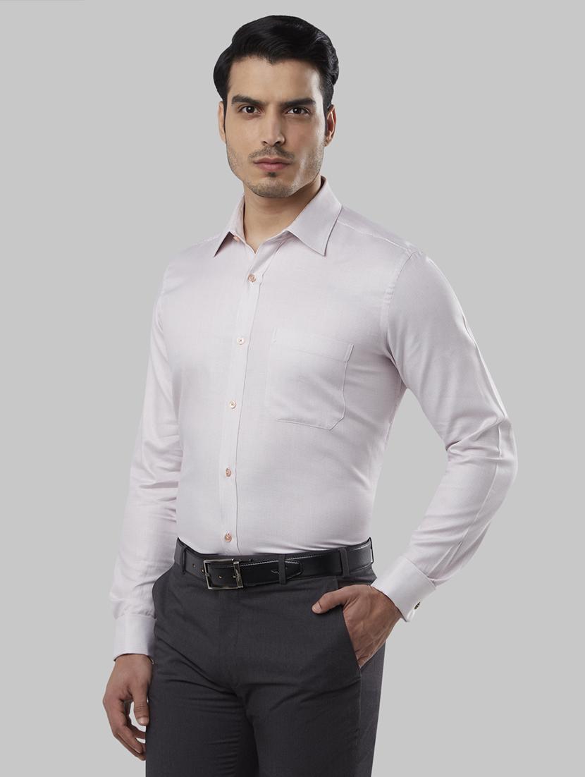 pink self design formal shirt - 17604304 - Standard Image - 1