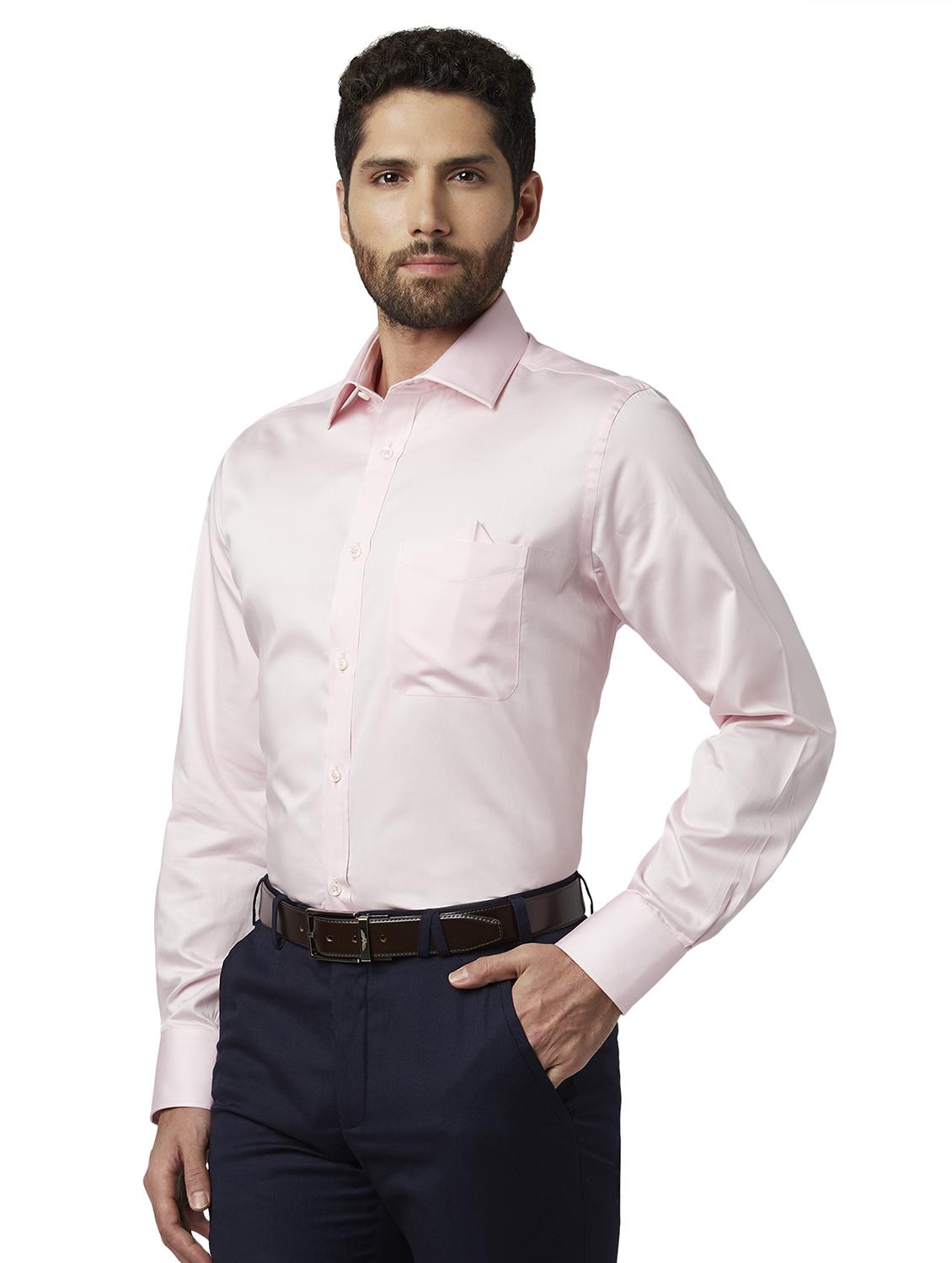 pink solid formal shirt - 17606465 -  Standard Image - 1