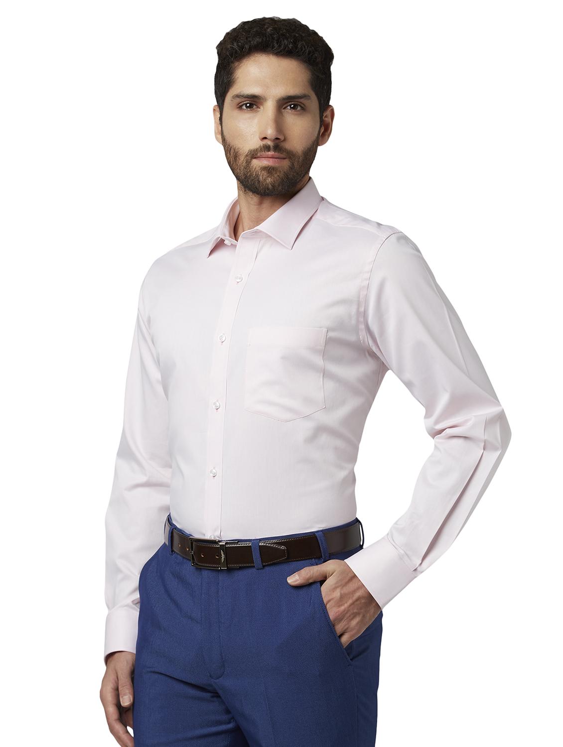pink solid formal shirt - 17606482 - Standard Image - 1