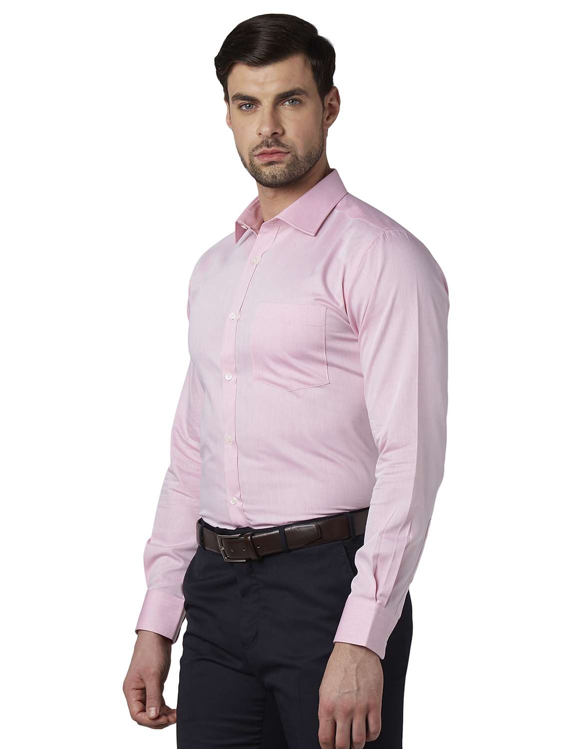 pink solid formal shirt - 17606552 -  Standard Image - 1