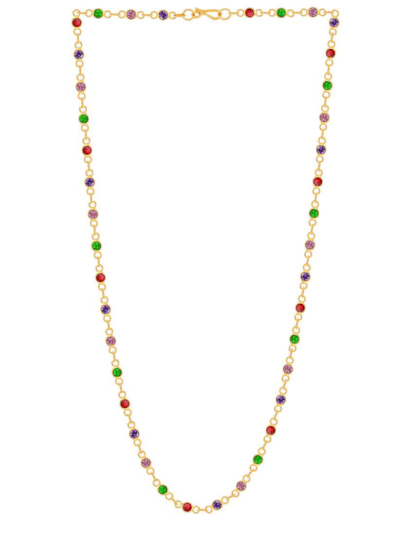 gold crystal chain necklace - 17606889 -  Standard Image - 1