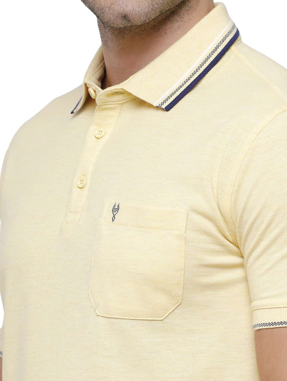 yellow solid polo t-shirt - 17607691 -  Standard Image - 4
