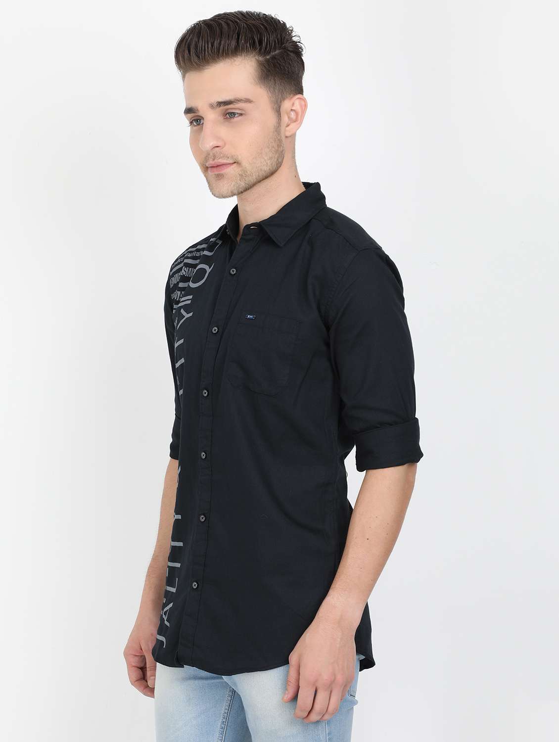 black printed casual shirt - 17610473 - Standard Image - 1
