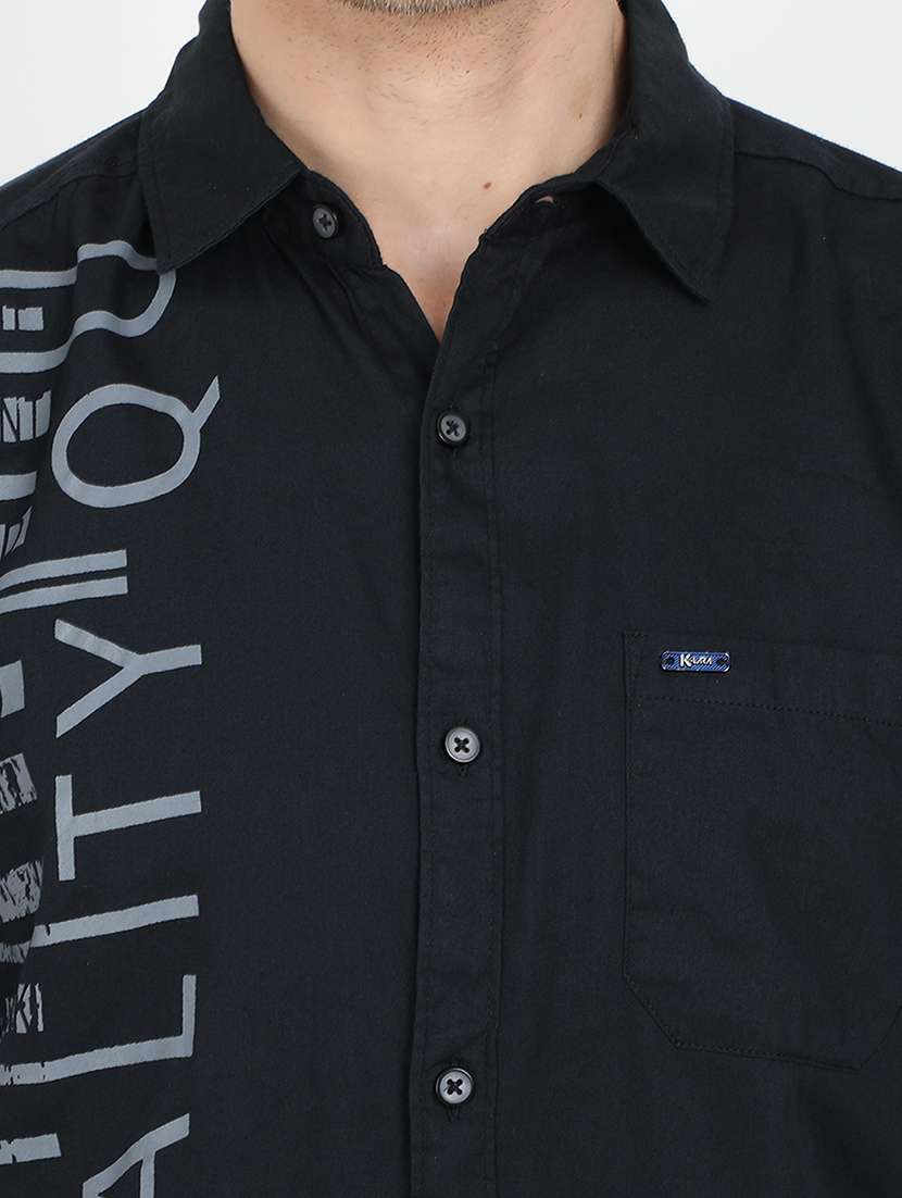 black printed casual shirt - 17610473 - Standard Image - 6