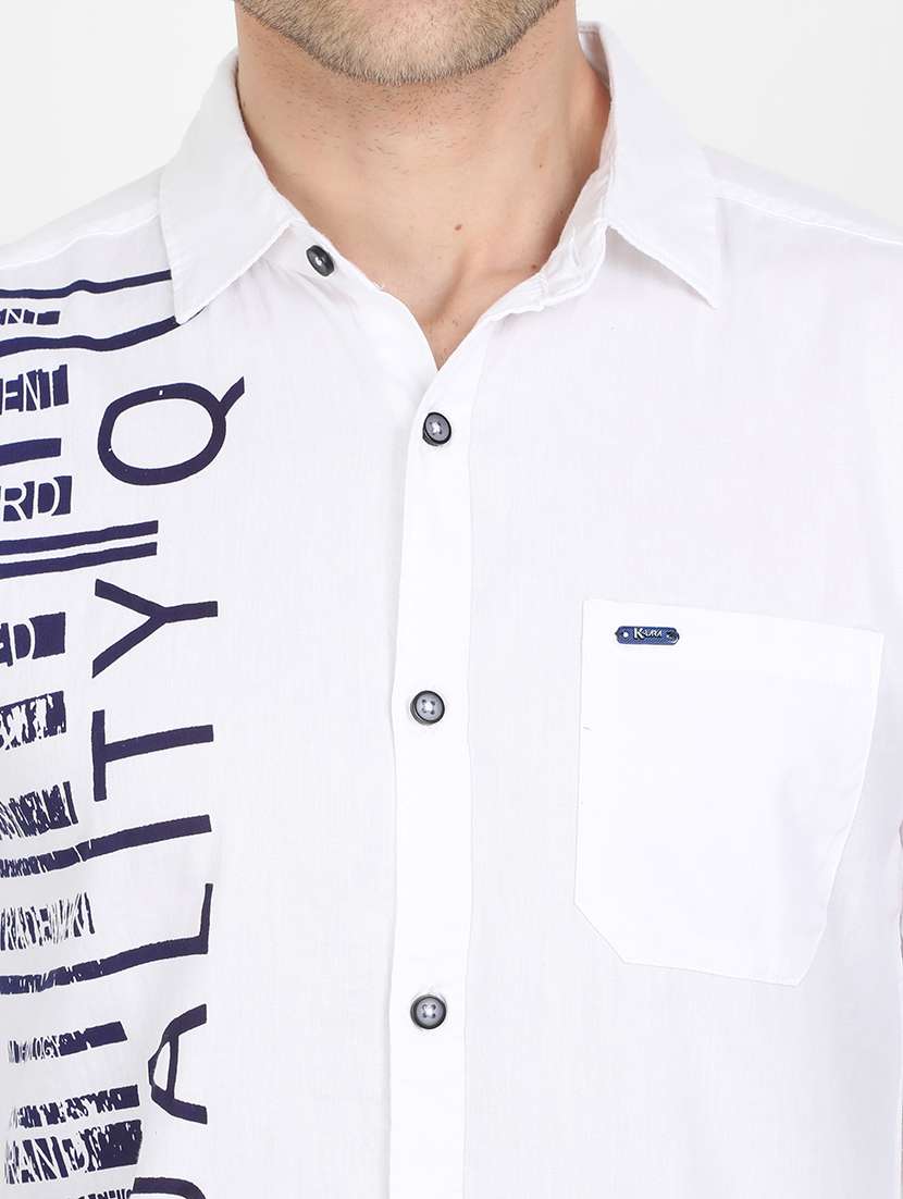 white printed casual shirt - 17610476 - Standard Image - 6