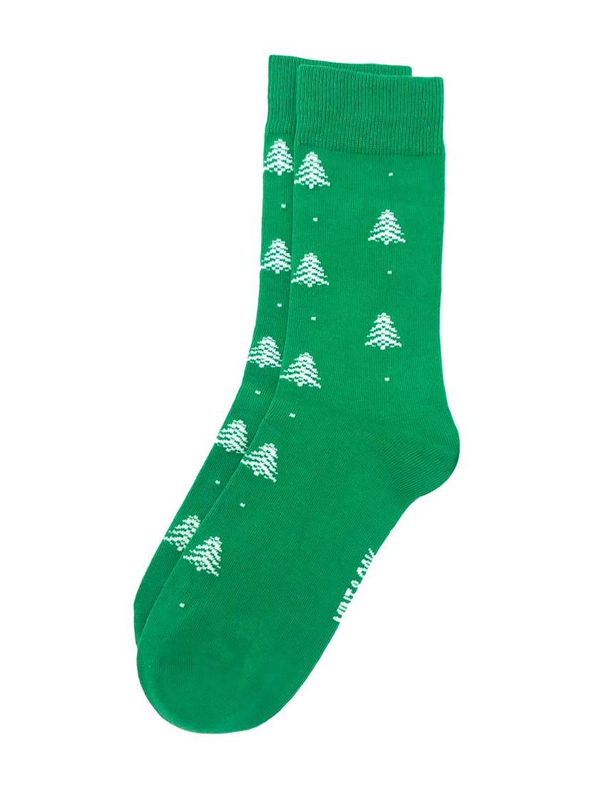 men printed above ankle length socks