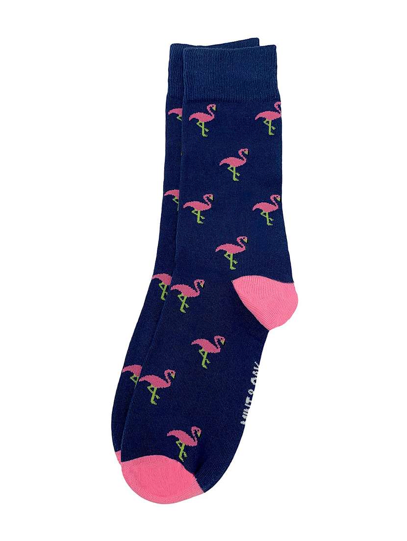 men printed above ankle length socks