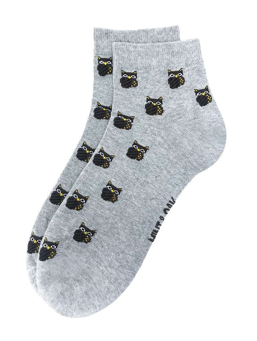 men printed ankle length socks