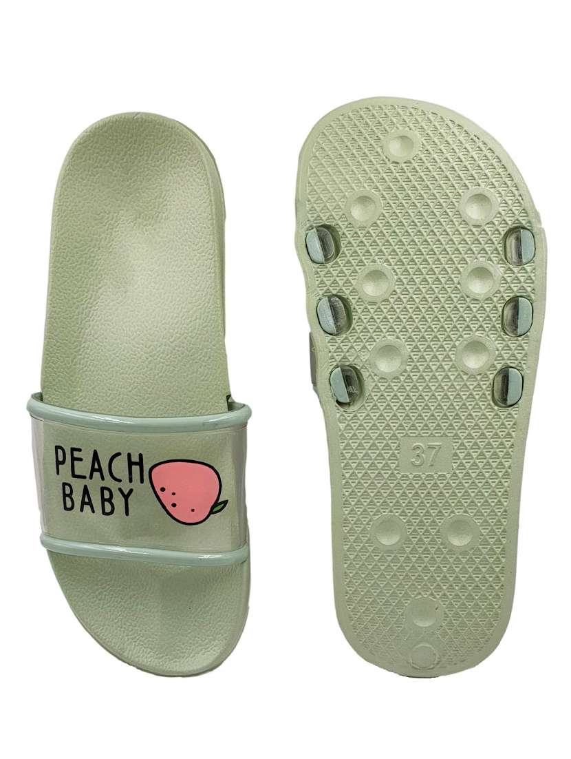 green slip on  flip flop - 17611064 -  Standard Image - 4