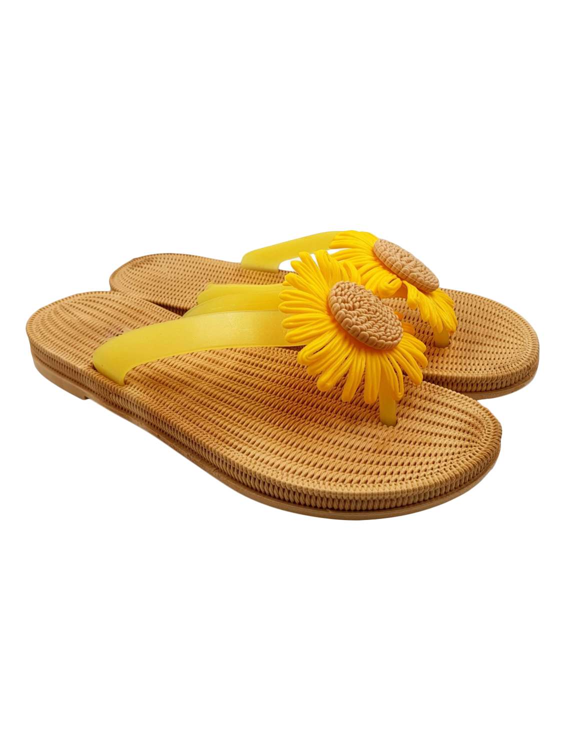 yellow toe separator flip flop - 17611073 -  Standard Image - 1