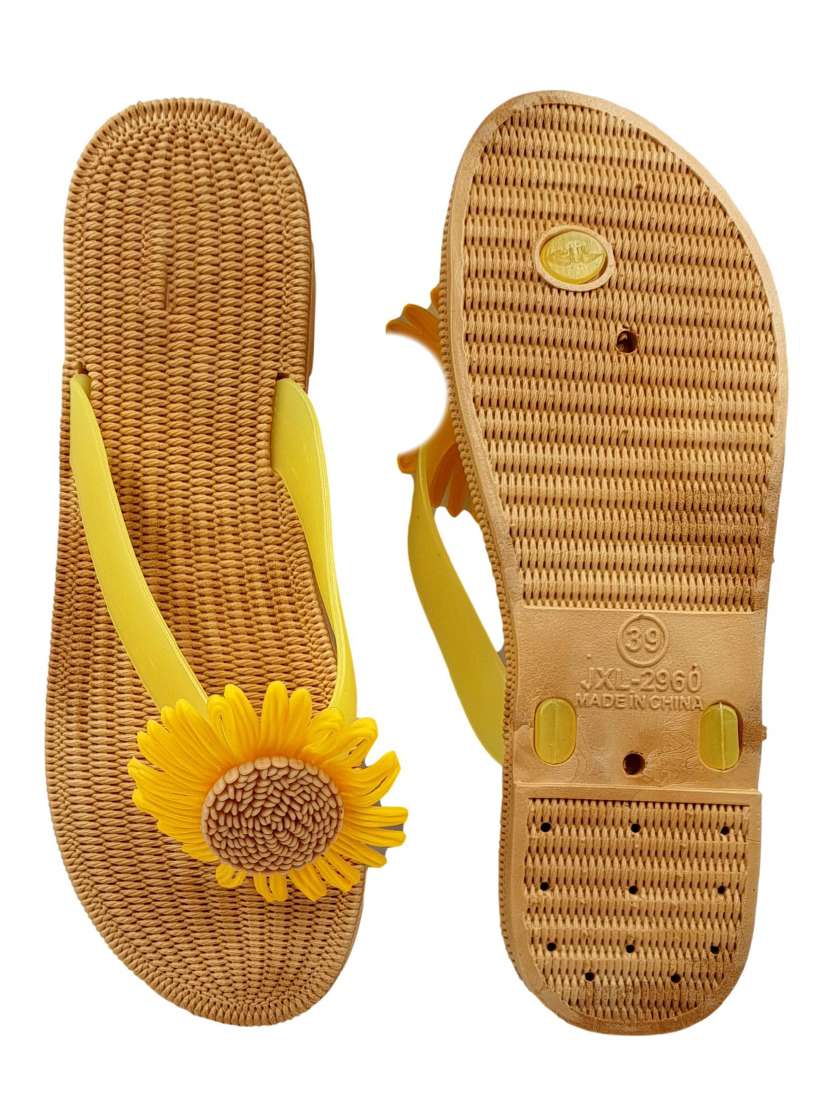 yellow toe separator flip flop - 17611073 -  Standard Image - 4