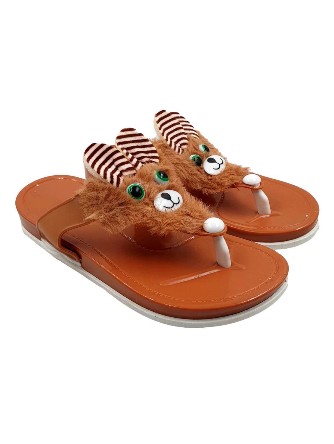brown toe separator flip flop - 17611082 -  Standard Image - 1