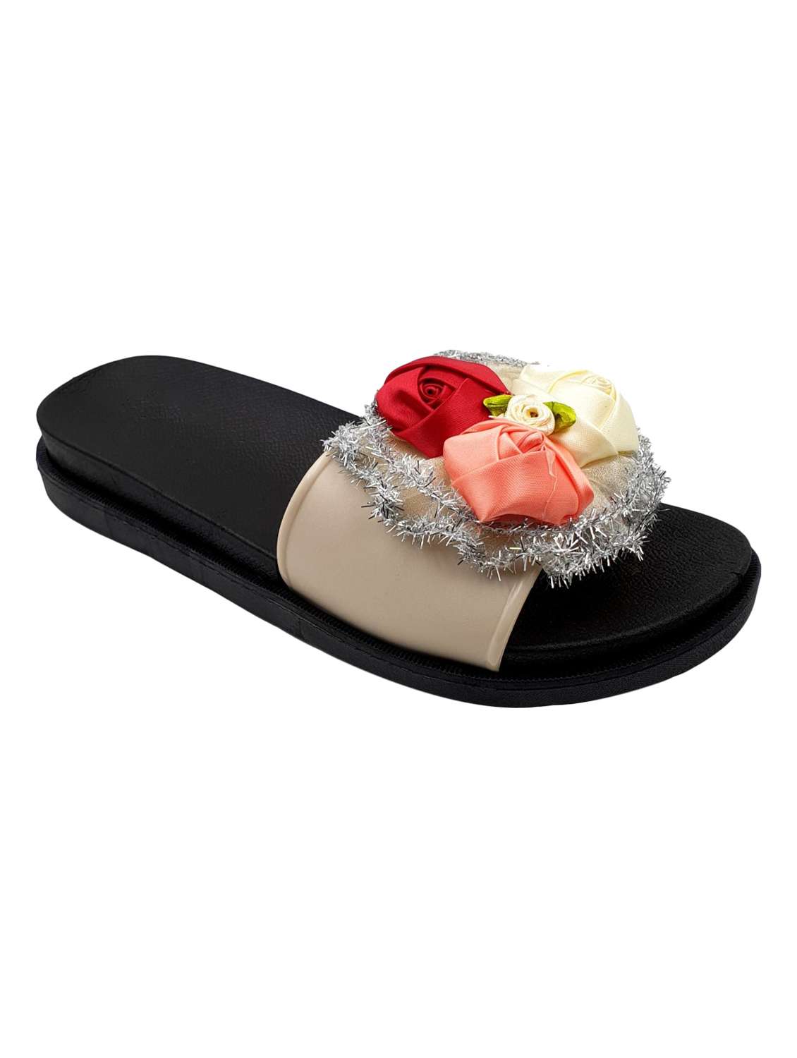 white slip on flip flop - 17611085 - Standard Image - 1