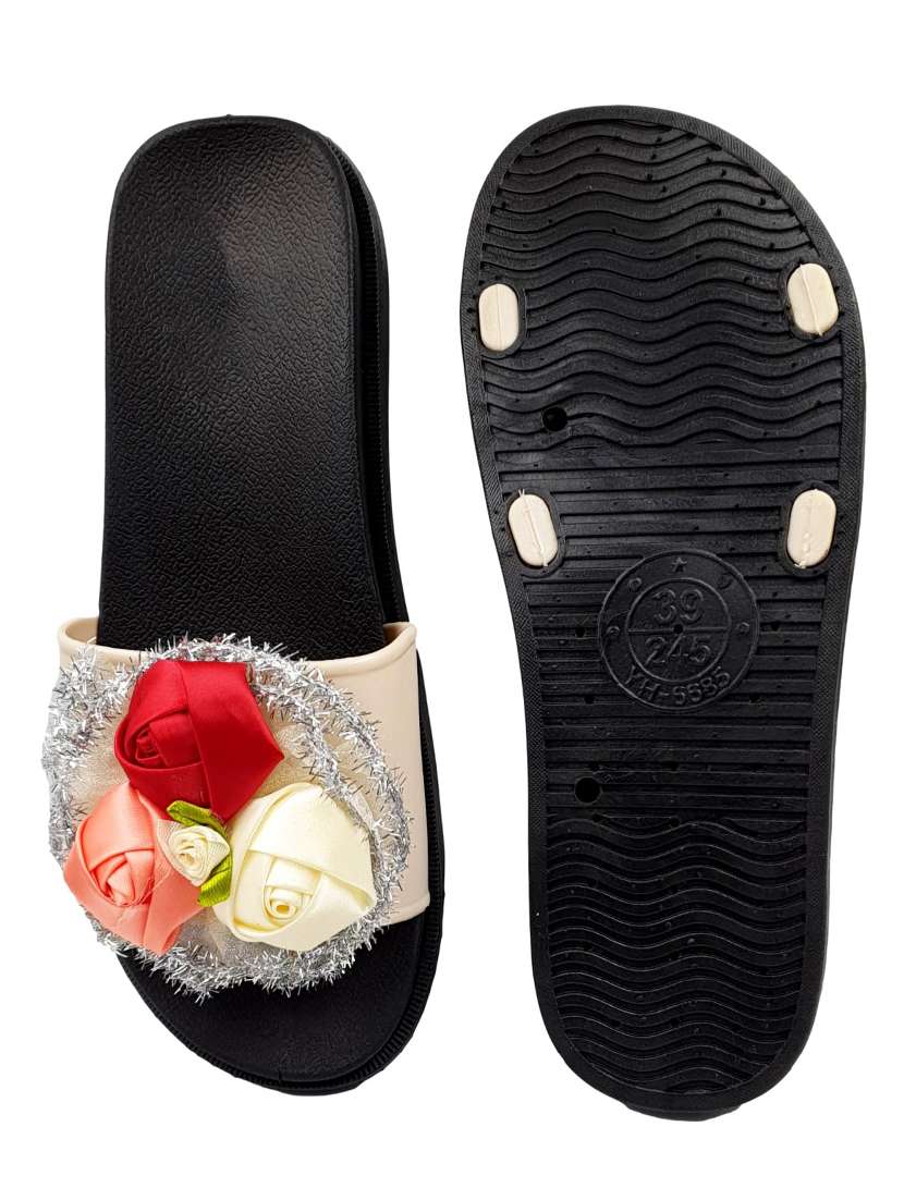 white slip on flip flop - 17611085 - Standard Image - 4