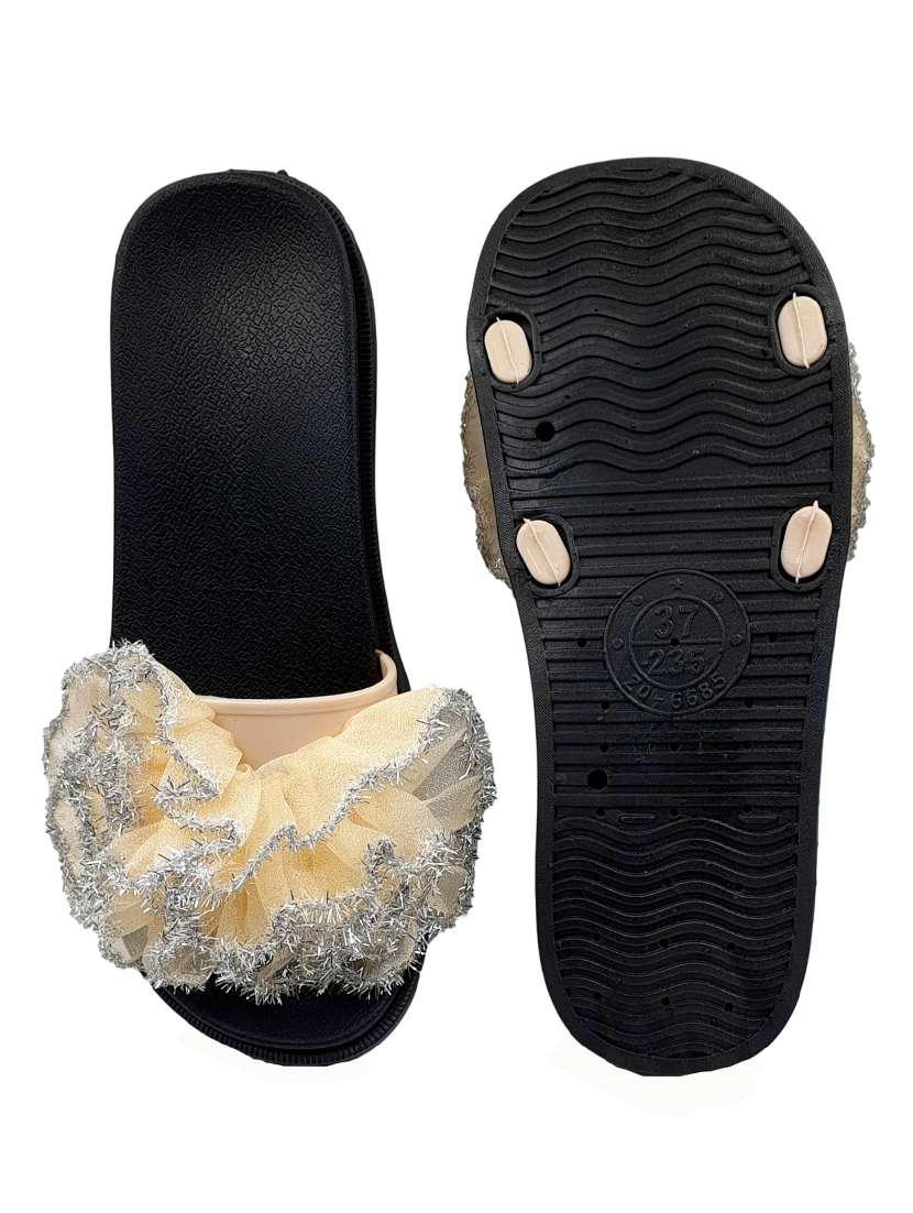 yellow slip on  flip flop - 17611089 -  Standard Image - 4