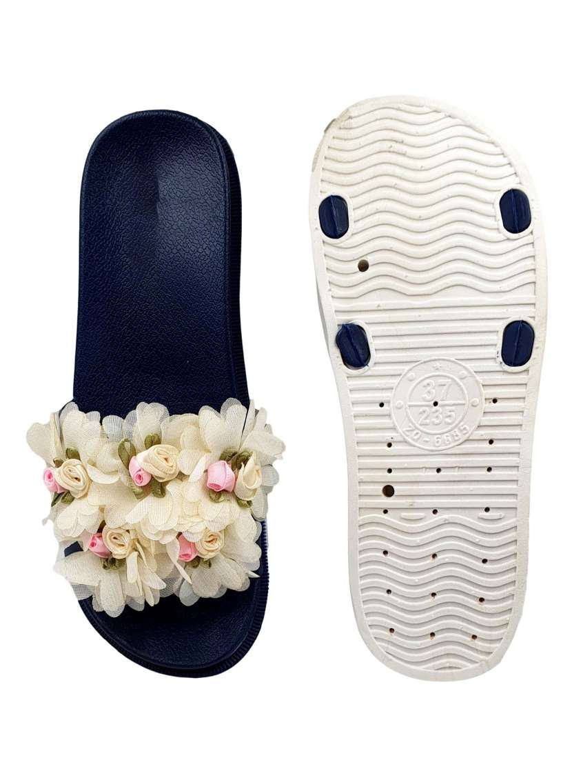 blue slip on  flip flop - 17611093 -  Standard Image - 4