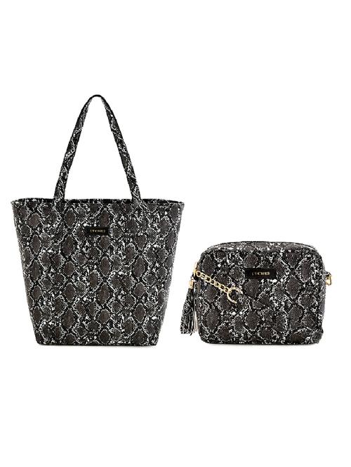 black leatherette (pu) combo handbag - 17612694 -  Standard Image - 0