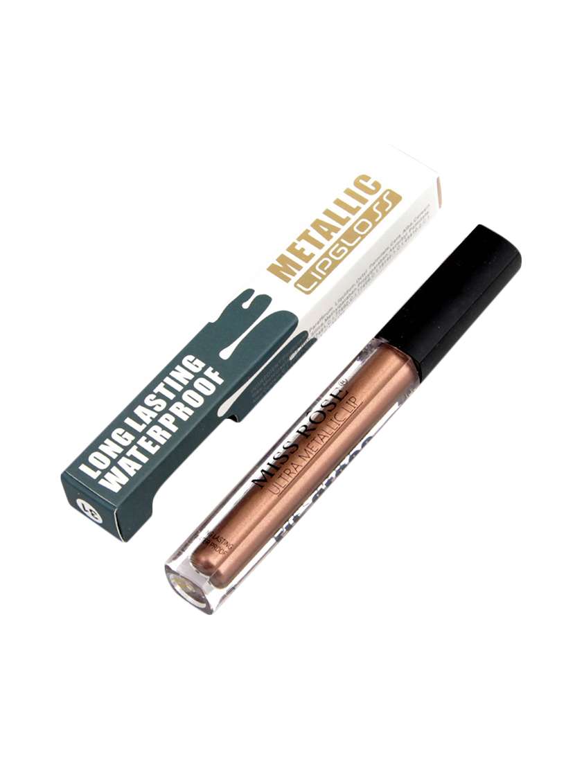 miss rose  professtional long lasting waterproof  mattalic shiny   lipgloss  7701-027 31