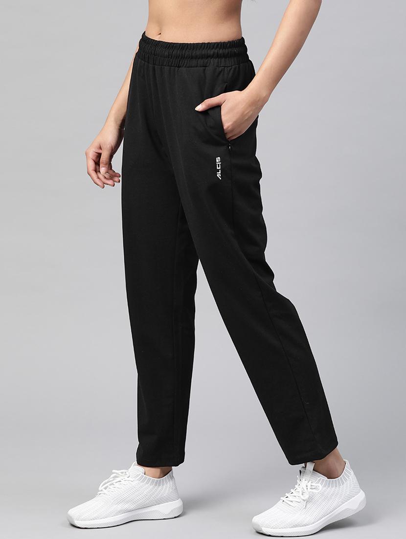 high rise solid track pant - 17613747 - Standard Image - 1