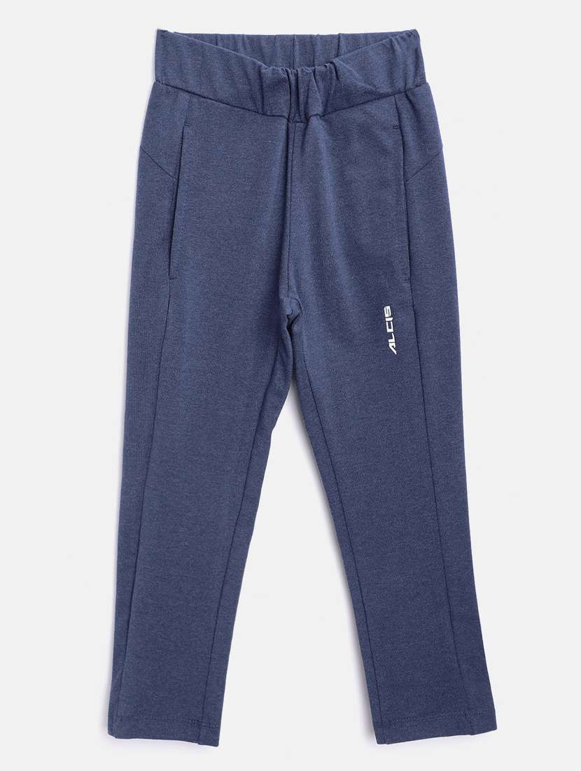 high rise solid  track pant