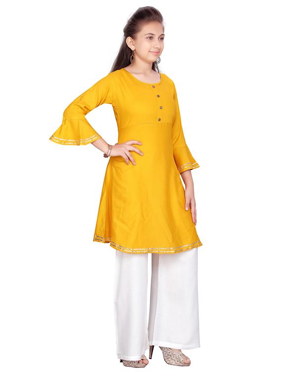 yellow cotton suit set - 17614376 - Standard Image - 1
