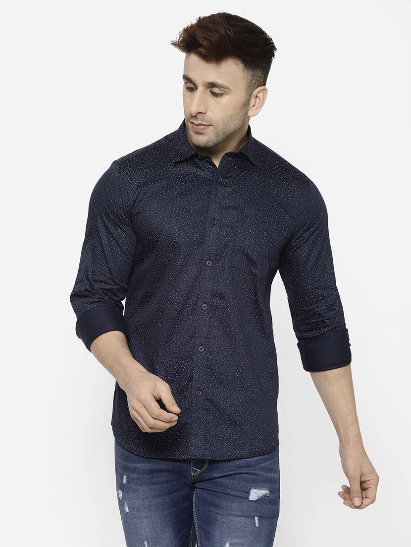 mens polka dots casual shirt