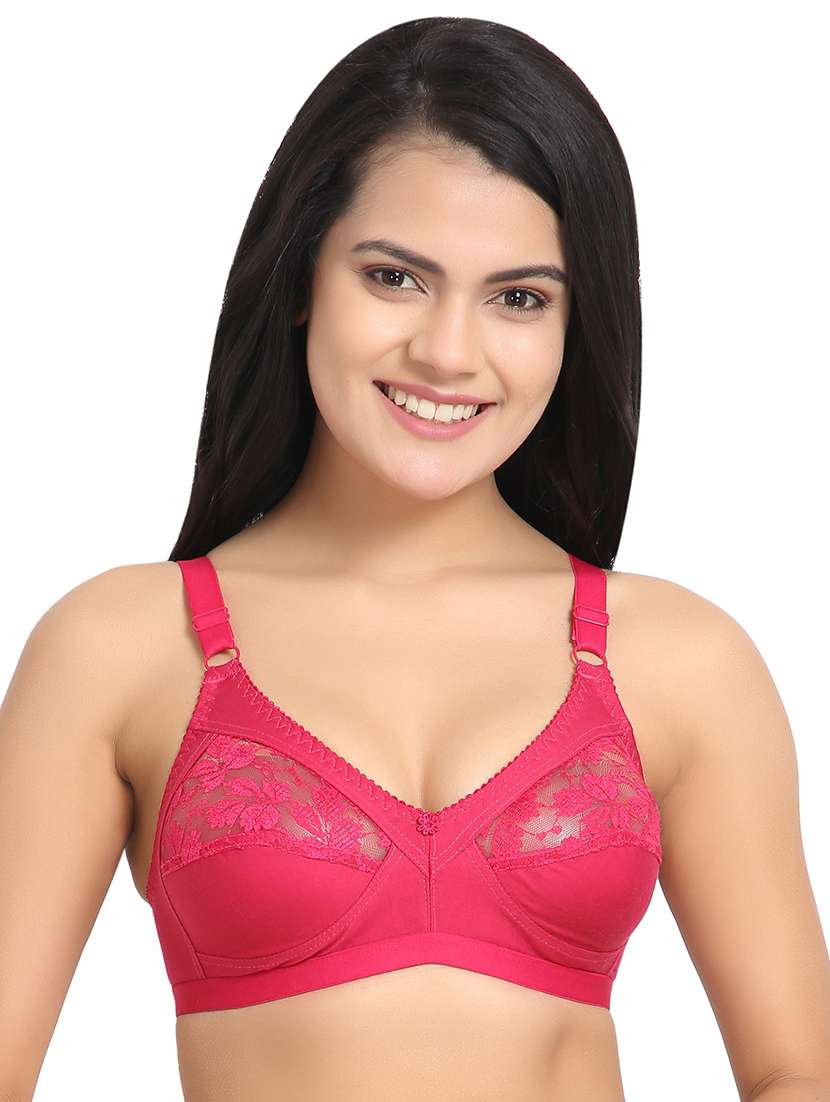 orange cotton blend tshirt bra