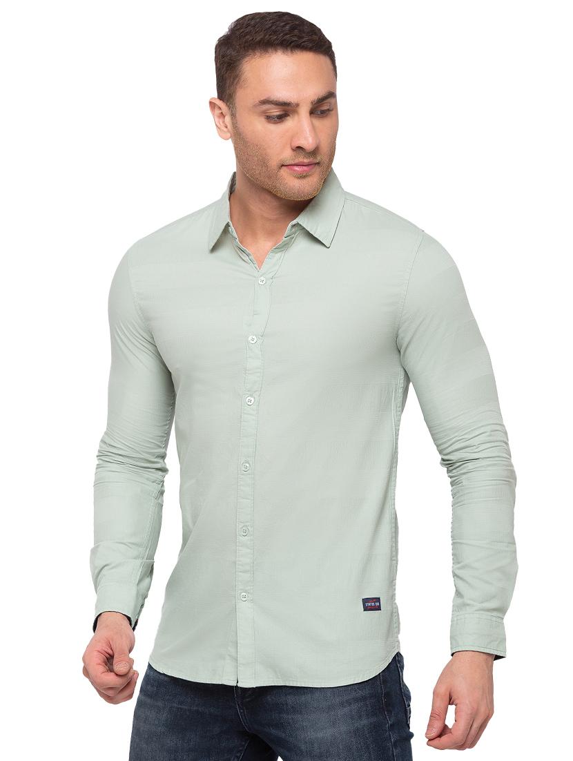 mens solid casual shirt - 17615478 - Standard Image - 1