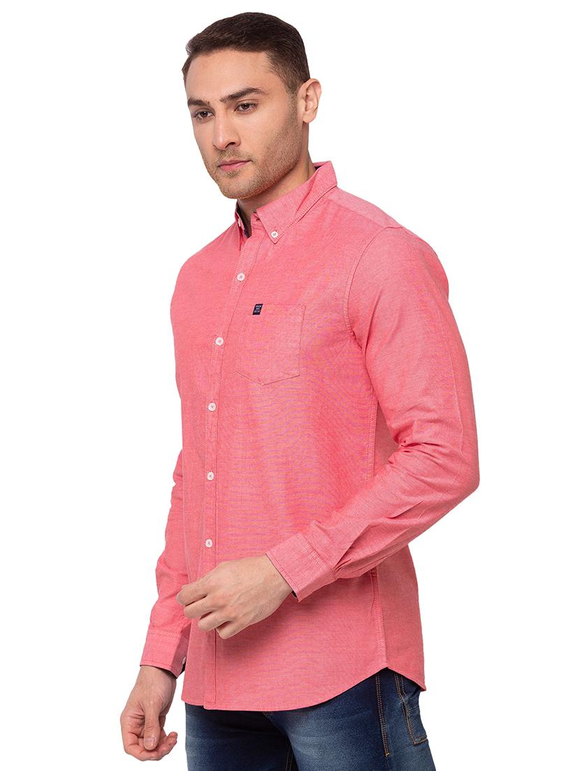 pink solid casual shirt - 17615487 -  Standard Image - 1