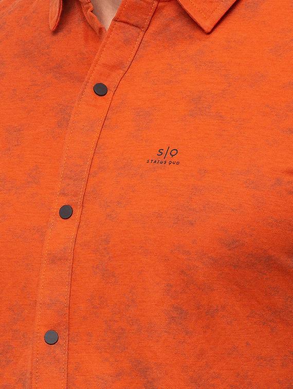 orange printed casual shirt - 17615492 - Standard Image - 4