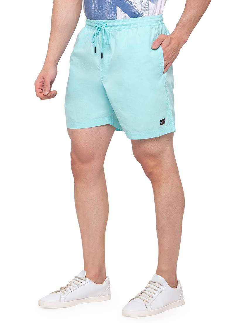 blue solid shorts - 17615511 -  Standard Image - 1