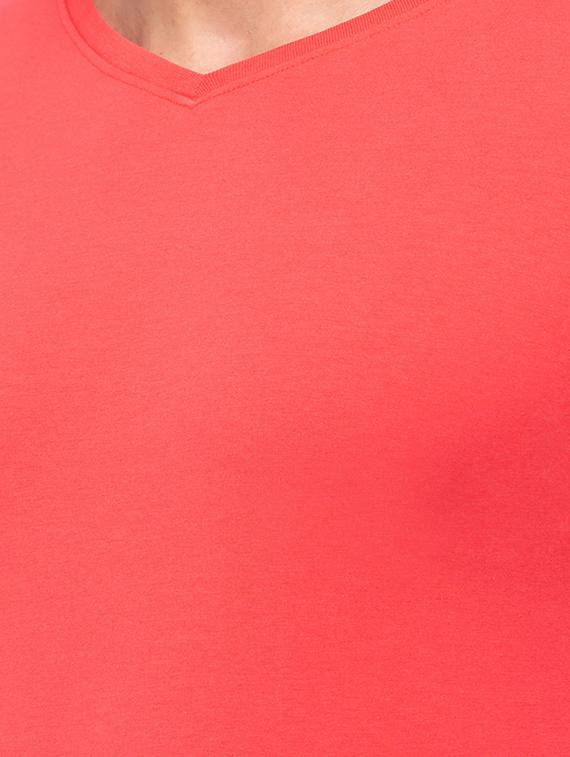 coral solid t-shirt - 17615524 - Standard Image - 4
