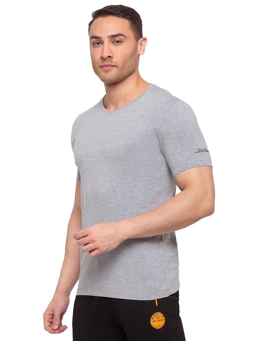 grey solid t-shirt - 17615525 - Standard Image - 1