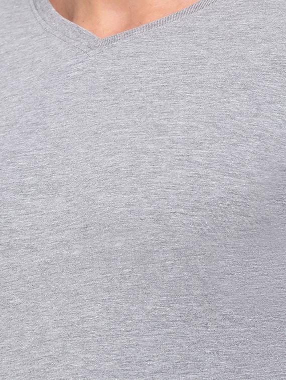 grey solid t-shirt - 17615525 - Standard Image - 4