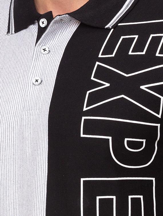 grey printed polo t-shirt - 17615543 - Standard Image - 4
