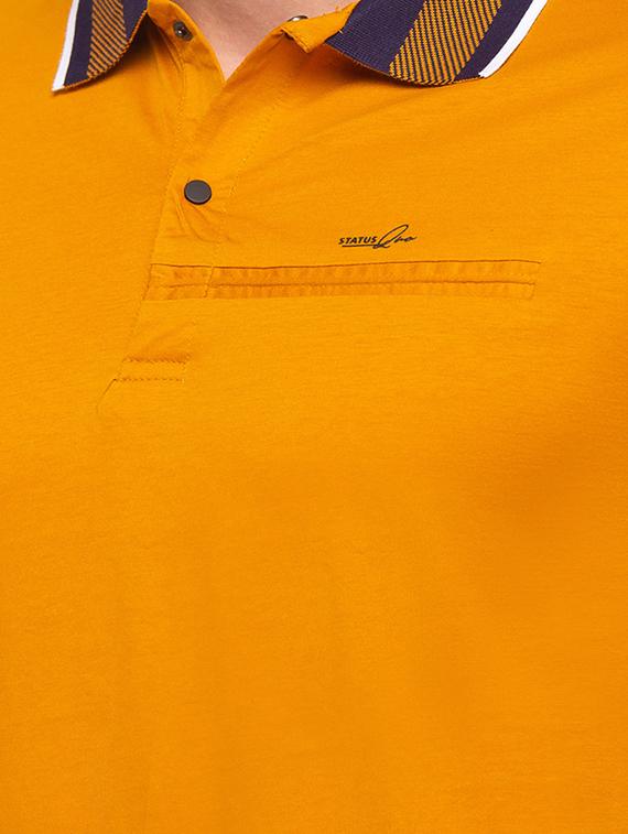 mustard solid polo t-shirt - 17615546 - Standard Image - 4
